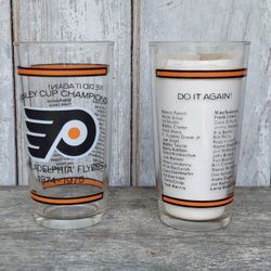 Philadelphia Flyers Hockey Sports Vintage Drink Glasses Sour Cream