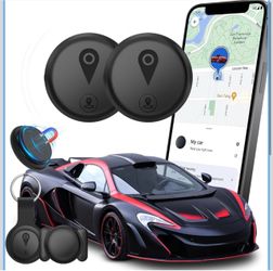 GPS Tracker for Vehicles,2 Pack Tracker Device for Vehicles for iOS Find My Hidden Portable GPS Tracker for Cars Splashproof Available，No Monthly Fee 