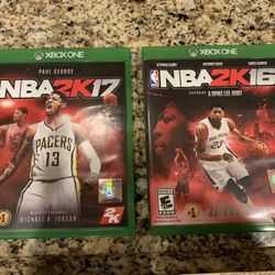 Xbox One NBA 2k16 And NBA 2k17 Video Games