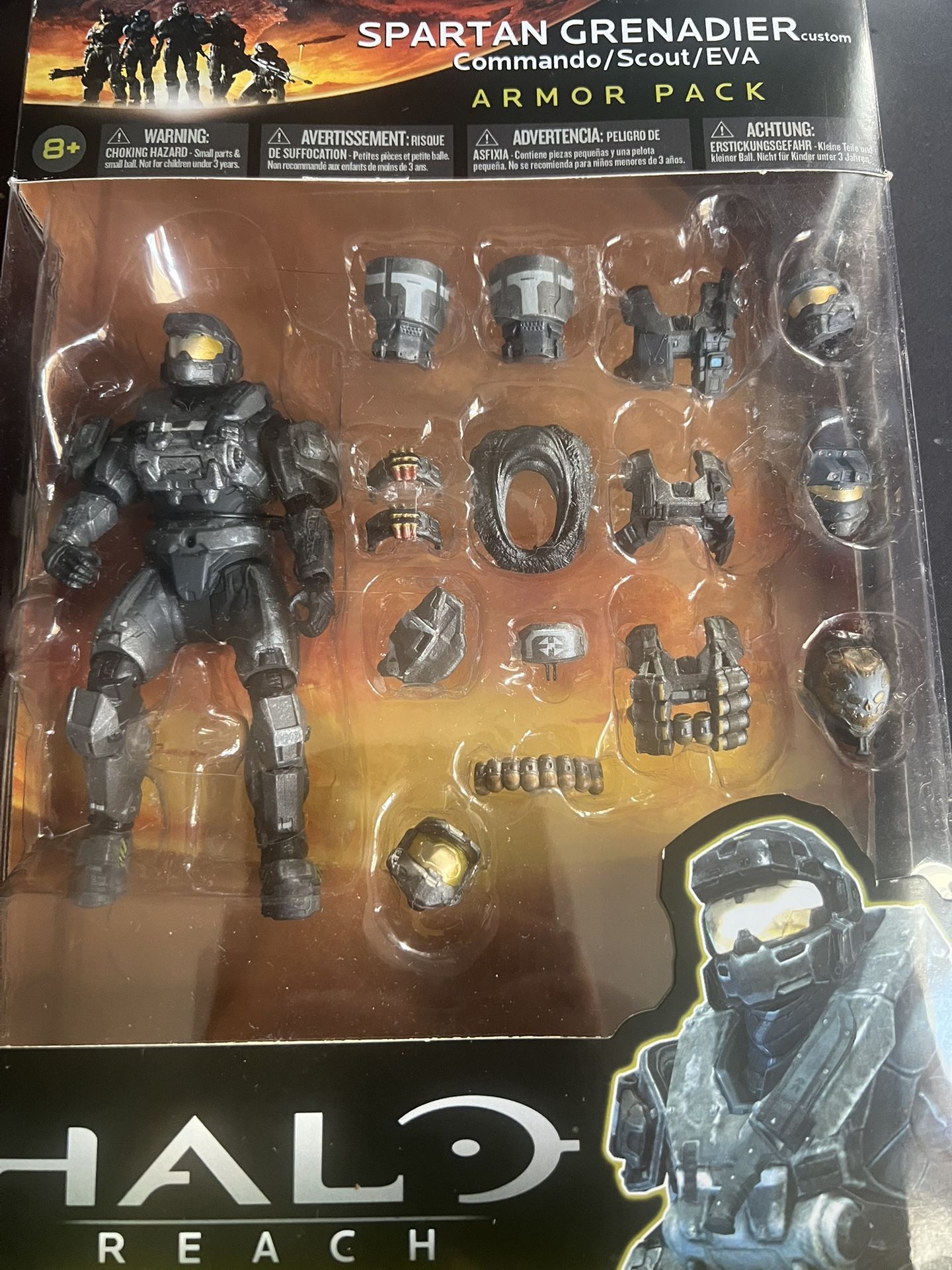 Halo Reach McFarlane toys Spartan Grenadier, Commando, Scout, EVA Armor Pack Series 4