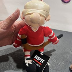 ESPN DISNEY HOCKEY PLAYER - 9 INCH BEAN BAG PLUSH - NEW WITH TAGS