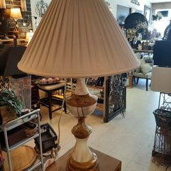 33in Tall Vintage Italian Marble Lamp Very Heavy 