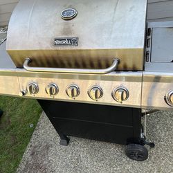 5 burner grill with side burner
