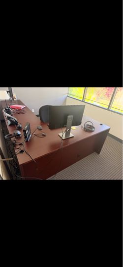 L-Shaped Executive Office Desk