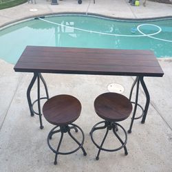 Rustic Bar Stool Set 