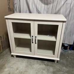 Scarlett Sideboard Cabinet With Bar Hutch, Buffet Cabinet With 2 Glass Doors