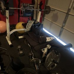 Workout Bench And Squat Bar