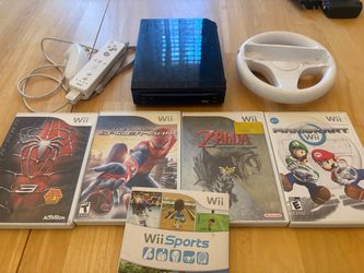 Complete Nintendo Wii Bundle - HDMI Adapter + 5 Games (Mario Kart, Wii Sports)