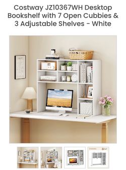 White desk with shelves FIRM on price