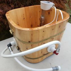 Cedar Pedicure Bath Spa and Digital Control Heater 