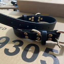 THICK Leather Dog Collar (15-19 Inches)