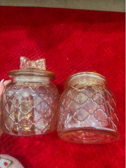 Antique glass jars