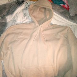 Khaki Beige Sand Hoodie Hollister XL