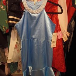 Size 12  Yrs Baby Blue With Pearls 