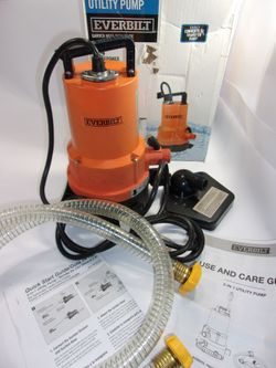 Everbilt 1/4 HP 2-In-1 Submersible Utility Pump UTA02510 Garden Hose
