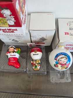 Vintage Campbell’s Kids Christmas Ornaments – Lot of 3 – NEW