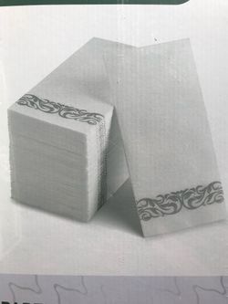 Silver Disposable Hand Towels/Napkins