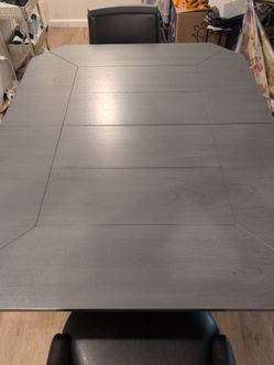 Gray Wood Dining Table