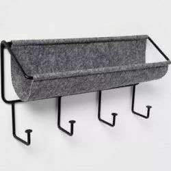 Felt Wall Organizer for keys and mails with Decorative Hooks - Project 62