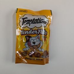 Temptations Tender Fills Roasted Chicken Flavor Crunchy and Soft Adult Cat Treats, 2.1 oz. Pouch (Pack of 12)