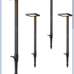 EDISHINE Low Voltage Landscape Lighting, 5.6W 151LM 3000K 50,000 Hrs Waterproof LED Pathway Lights, 12V Aluminum Outdoor Landscape Lighting with Conne