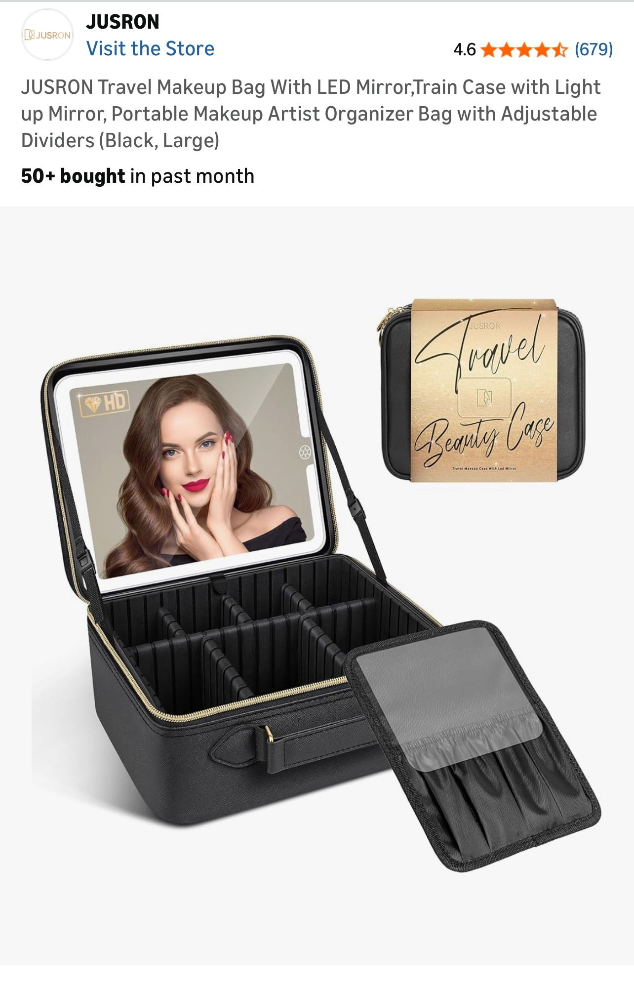 Travel make Up Case With LED Light