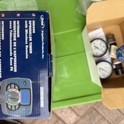 🌿 ORBIT 12-Zone Indoor Sprinkler Timer + Wireless Remote + Bonus Fittings & Gauges! 🌿 💧 Complete Irrigation Control System – Like New in Box + Ext