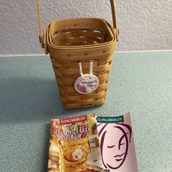 Longaberger 1998 Horizon of Hope American Cancer Society Basket and Protector!