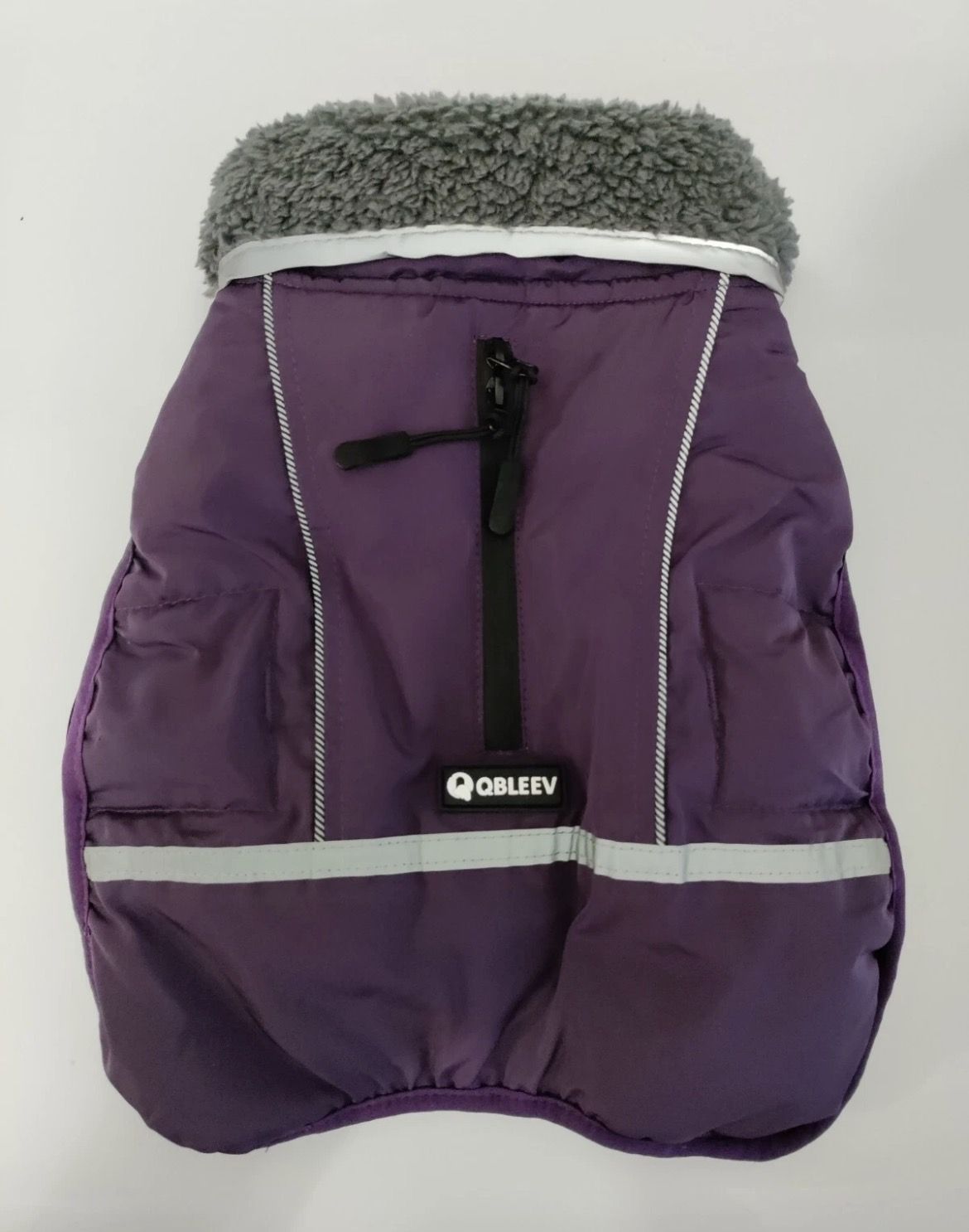 QBLEEV Winter Dog Coat Reflective Small Waterproof Warm Jacket Turtleneck Purple (New)