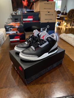 Air Jordan 3 Black Cement Sneakers