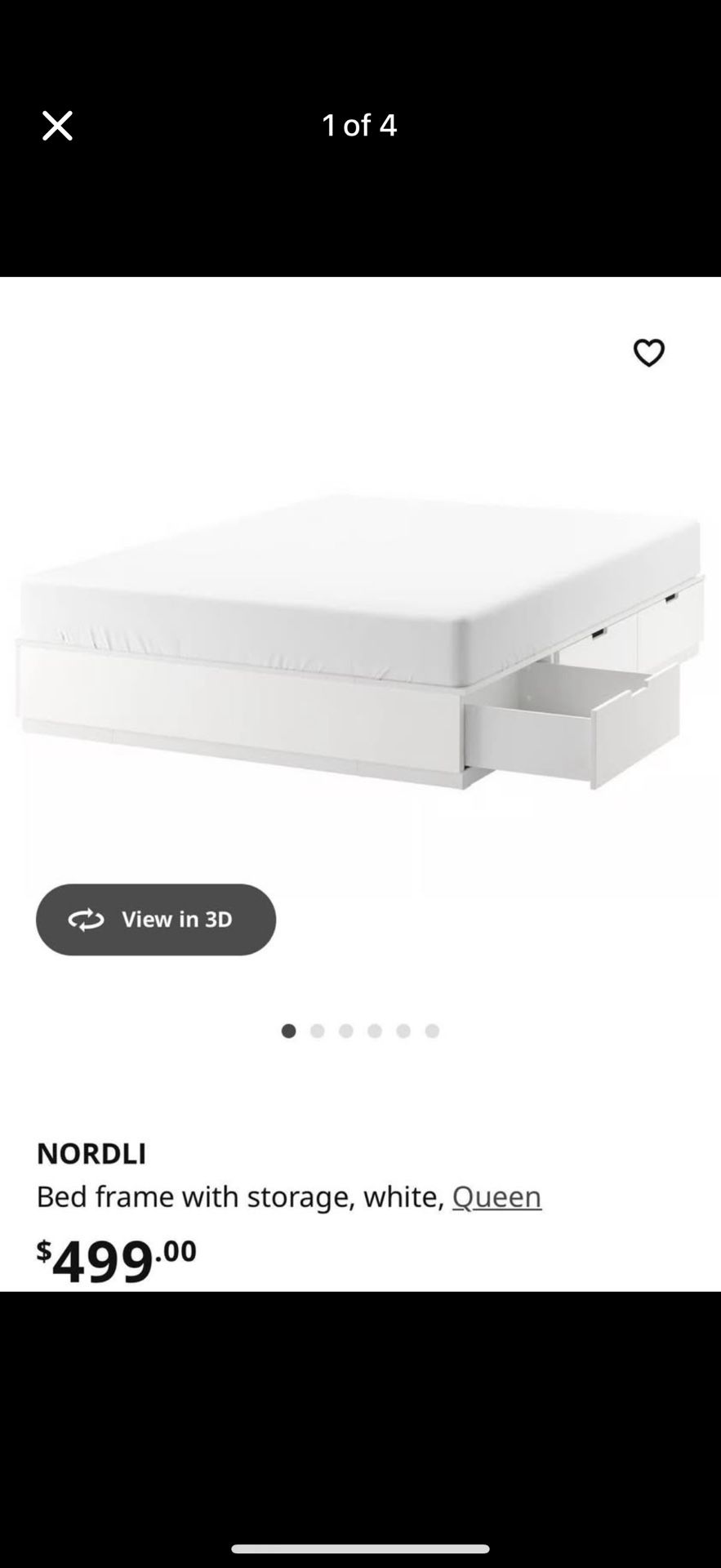 Queen IKEA Nordli Bed Frame