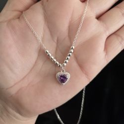 .925 Purple Heart NECKLACE  💜 
