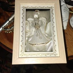 Angel Ornament Enclosed In Glass 