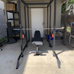 Rack Adjustable Bench And Bar