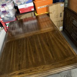 Antique Vintage Table With 6 Chairs 