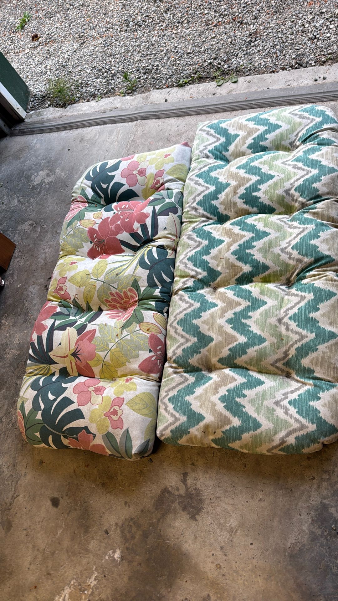 Pair Of Free Bench Cushions We Used In Chairs And Worked