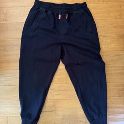 Fioboc Performance Joggers – Black Tech Sweatpants w/ Tapered Fit XXL