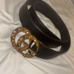 Rhinestone Gucci belt