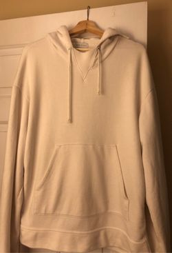 John Elliott 100% cotton hooded white sweatshirt