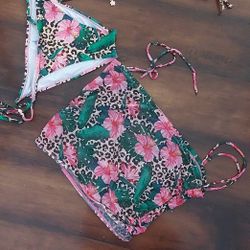 3 PC Set Women Bathing Suit  Sz Xs