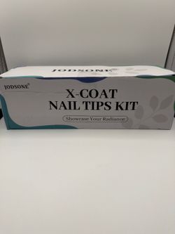 JODSONE X-Coat Nail Tips Kit with UV LED Nail Lamp