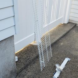 10 ft x 12 in Fixed Rod Shelf w/ Brackets Included (WHITE)