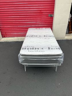 Brand new Twin-size plush pillow top Bamboo Mattress in plastic