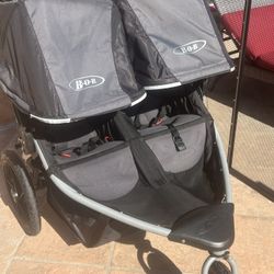 Double Bob stroller With trays And large Parent Storage 