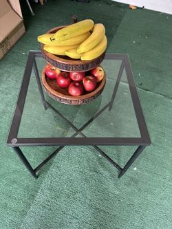 Glass Side Tables ( Two)