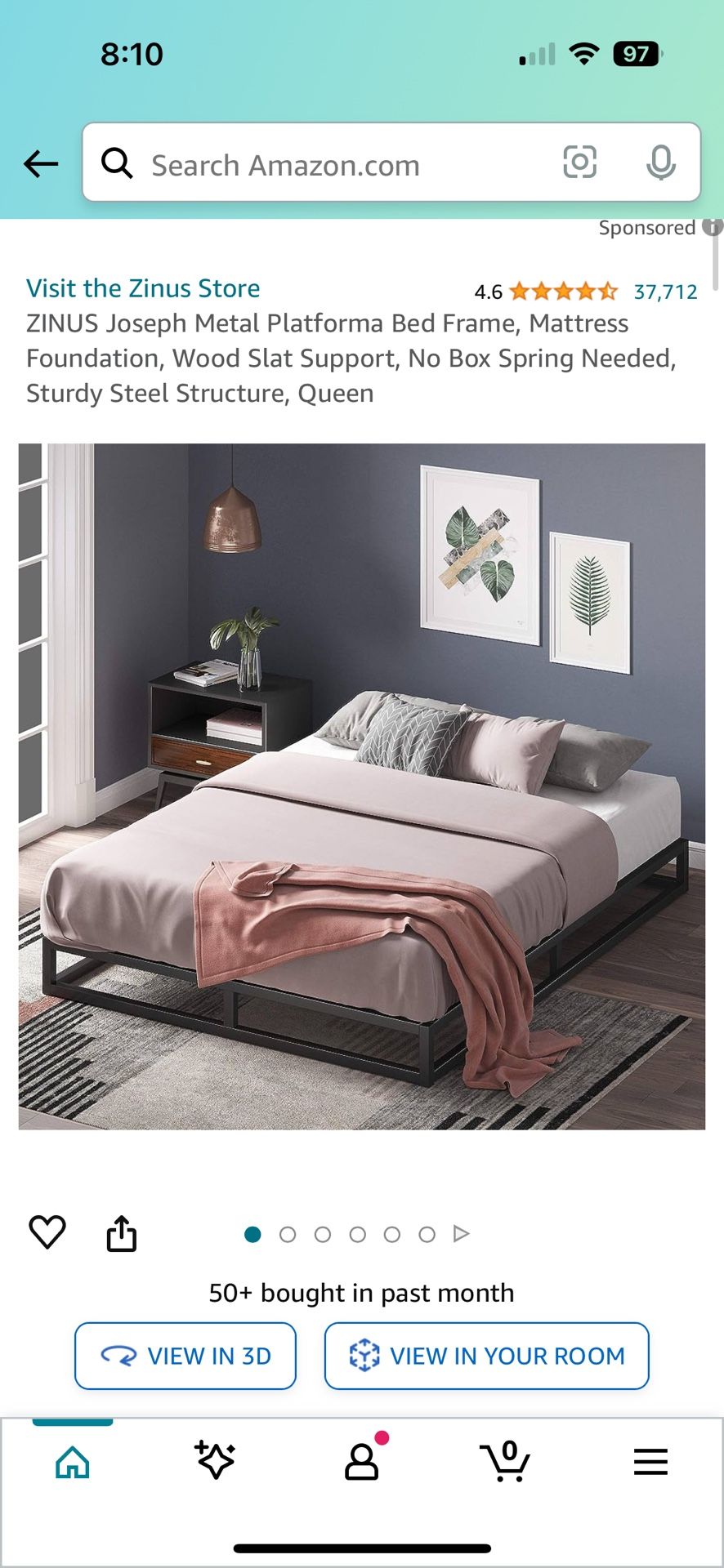 Queen Zinus Bed Frame 