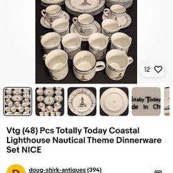 Vintage Lighthouse Dining Set 