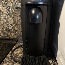 Nespresso VertuoPlus Coffee Maker + pull out capsule organizer w/ glass top