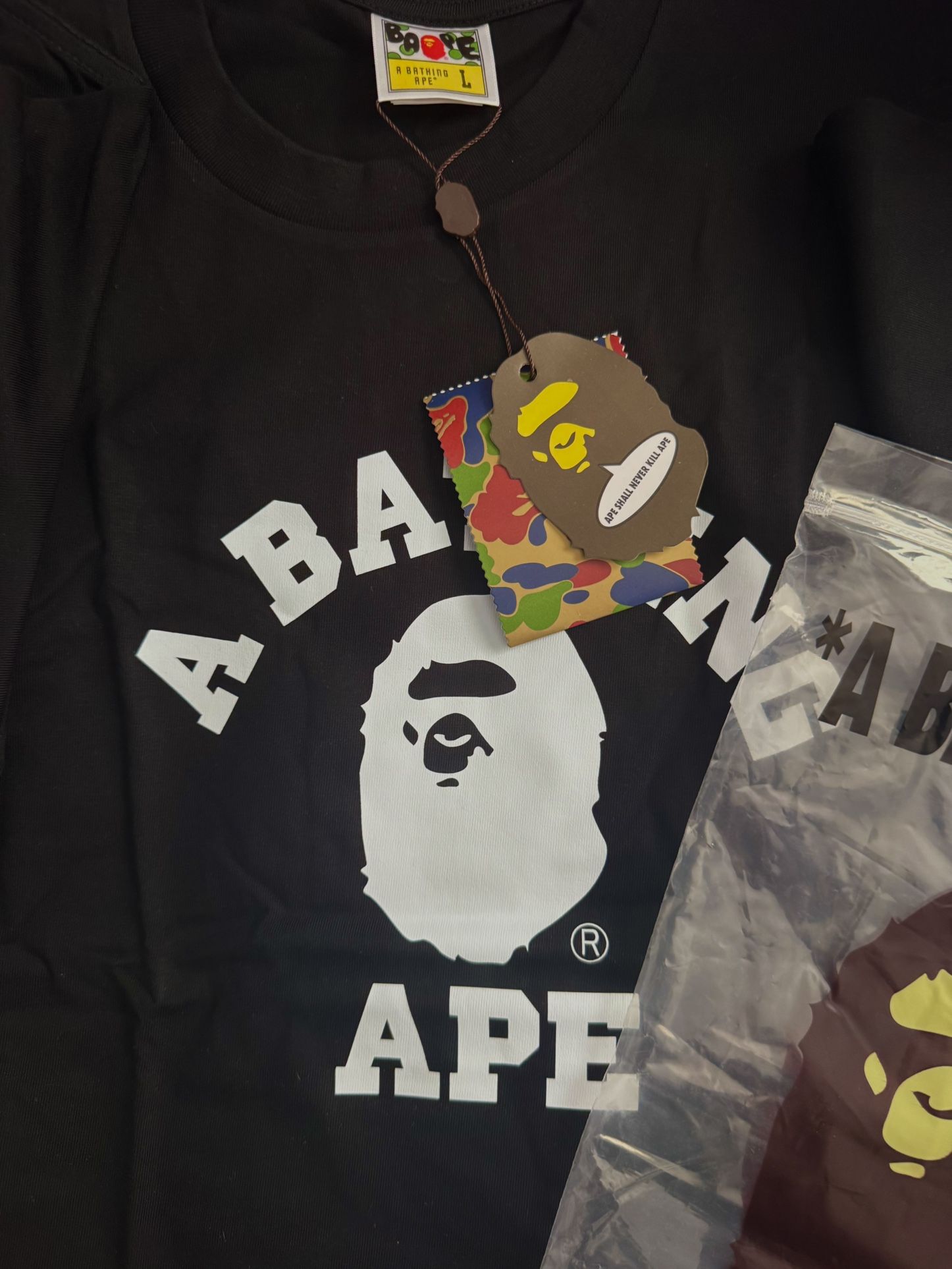 BAPE A Bathing Ape Tee Black/White