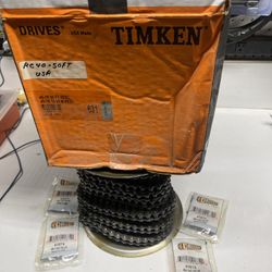 New In Box Timken Roller Chain 50ft Reel. Details Below 
